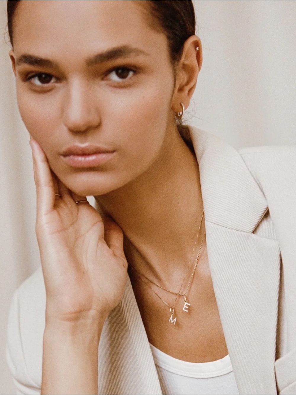 BRUNA THE LABEL LAB-GROWN DIAMOND LETTER CHARM - Picture 3 of 11